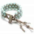 Amazonite Woven Cuff Bracelet