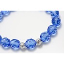 Sapphire Blue Glass Stretch Bracelet