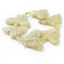 Olive "New Jade" Butterfly Stretch Bracelet