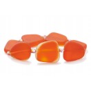 Orange "Sea Glass" Stretch Bracelet