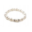 Glass Pearl and Crystal Stretch Bracelets