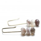 Botswana Agate Geo Drop Earrings