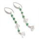 Emerald & Herkimer Diamond Dangle Earrings