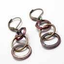 Oxidized Brass & Copper Dangle Earrings